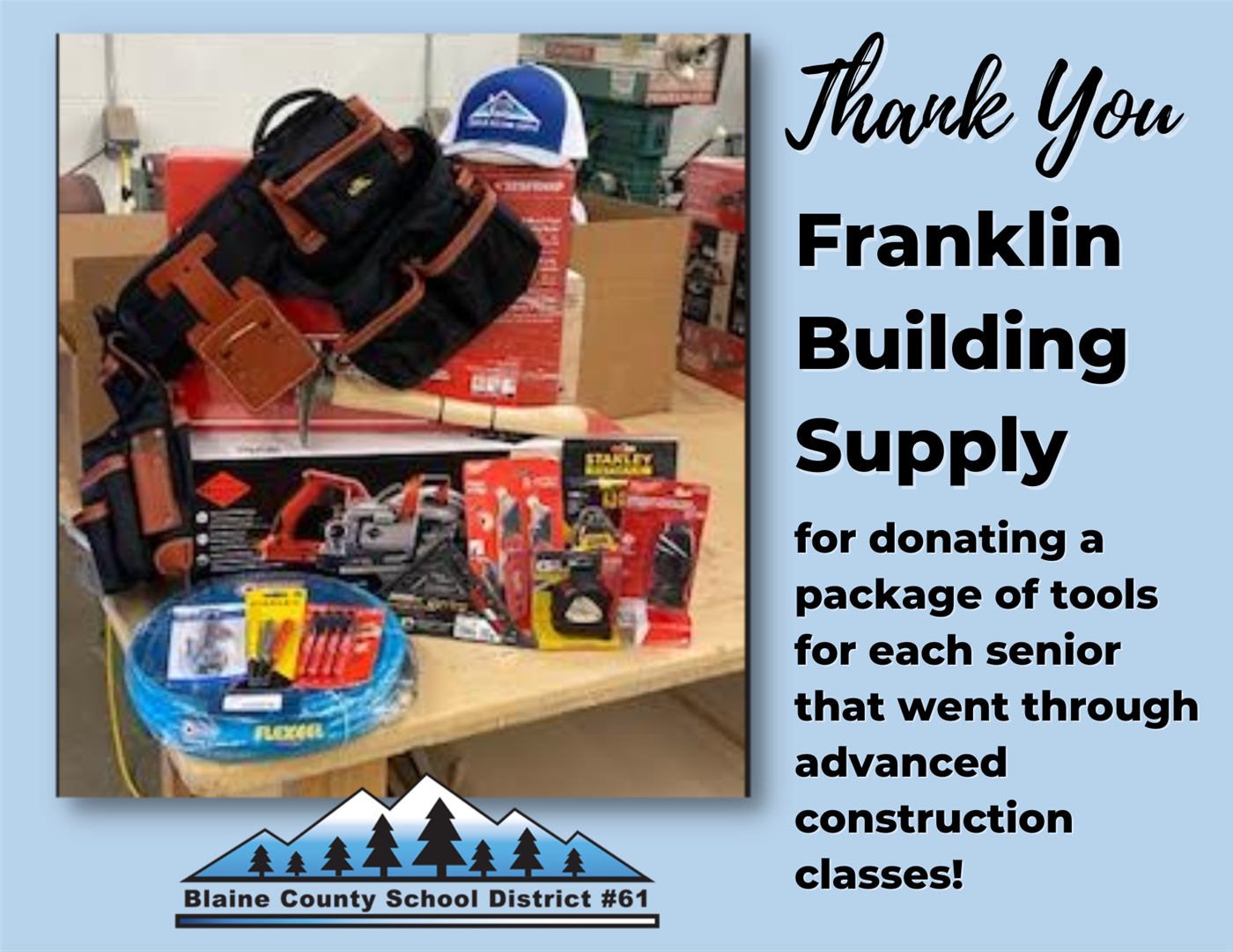  franklin building supply thank you